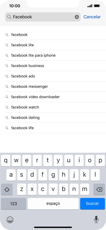 Digite Facebook, e pressione buscar. Digite Facebook, e pressione buscar.