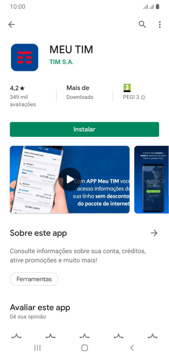 Pressione Instalar, e siga as indicações da tela para instalar o app. Pressione Instalar, e siga as indicações da tela para instalar o app.