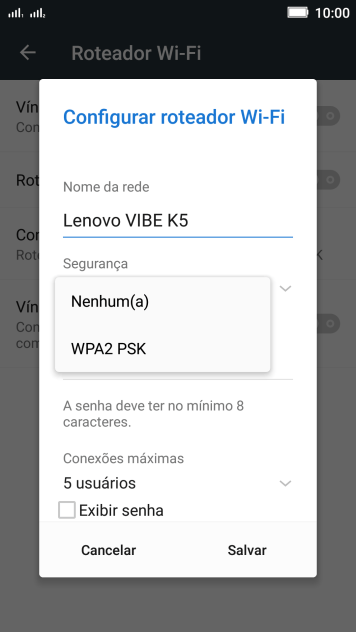 Pressione WPA2 PSK para proteger seu Roteador Wi-Fi com uma senha. Pressione WPA2 PSK para proteger seu Roteador Wi-Fi com uma senha.