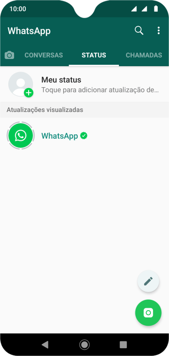 Pressione o ícone de câmera. Pressione o ícone de câmera.