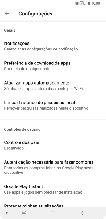 Pressione Atualizar apps automaticamente. Pressione Atualizar apps automaticamente.
