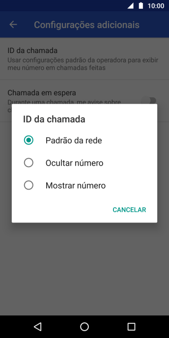 Pressione Mostrar número para ativar a identificação do seu número. Pressione Mostrar número para ativar a identificação do seu número.
