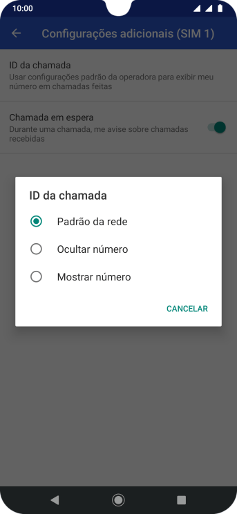Pressione Mostrar número para ativar a identificação do seu número. Pressione Mostrar número para ativar a identificação do seu número.