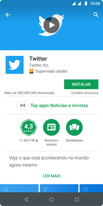 Pressione INSTALAR, e siga as indicações da tela para instalar o app. Pressione INSTALAR, e siga as indicações da tela para instalar o app.