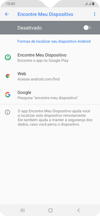 Pressione o indicador para ativar a função. Pressione o indicador para ativar a função.