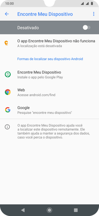 Pressione o indicador para ativar a função. Pressione o indicador para ativar a função.