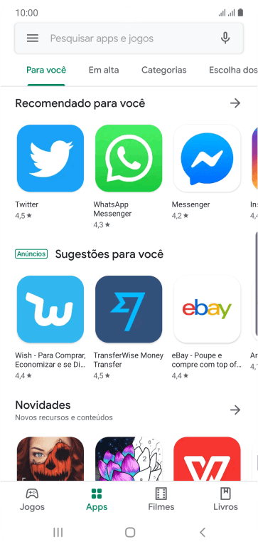Deslize para a direita a partir do lado esquerdo da tela. Deslize para a direita a partir do lado esquerdo da tela.