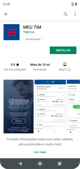 Pressione INSTALAR, e siga as indicações da tela para instalar o app. Pressione INSTALAR, e siga as indicações da tela para instalar o app.