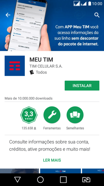 Pressione INSTALAR, e siga as indicações da tela para instalar o app. Pressione INSTALAR, e siga as indicações da tela para instalar o app.