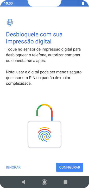 Pressione CONFIGURAR. Pressione CONFIGURAR.