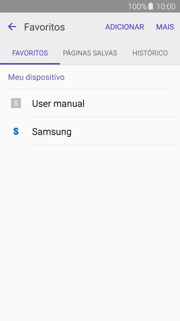 Pressione o favorito desejado. Pressione o favorito desejado.