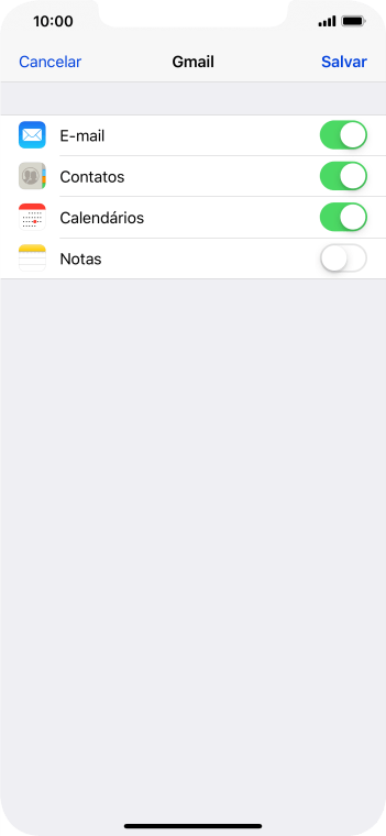 Se a tela mostrar essa imagem, sua conta foi reconhecida e configurada automaticamente. Siga as instruções da tela para inserir mais informações e finalizar a configuração. Se a tela mostrar essa imagem, sua conta foi reconhecida e configurada automaticamente. Siga as instruções da tela para inserir mais informações e finalizar a configuração.