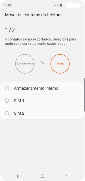 Pressione ‹SIM›. Pressione ‹SIM›.