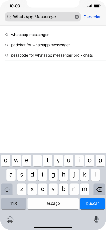 Digite WhatsApp Messenger, e pressione buscar. Digite WhatsApp Messenger, e pressione buscar.