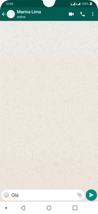 Pressione o ícone de enviar. Pressione o ícone de enviar.