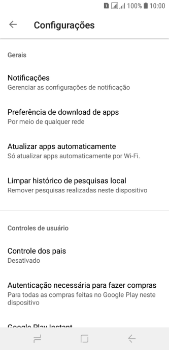 Pressione Atualizar apps automaticamente. Pressione Atualizar apps automaticamente.