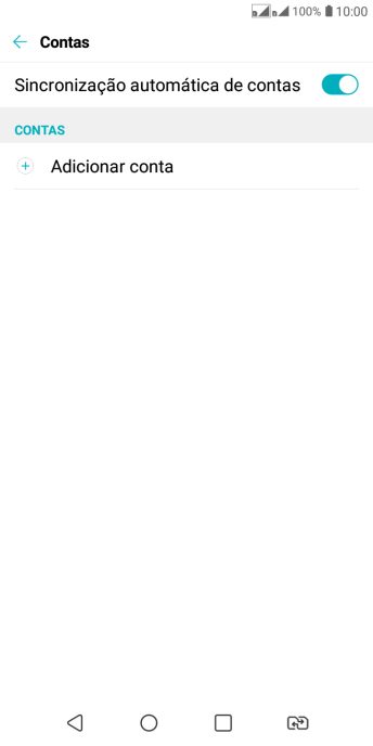 Pressione Adicionar conta. Pressione Adicionar conta.