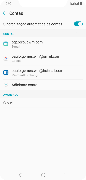 Pressione o indicador ao lado de Pressione o indicador ao lado de
