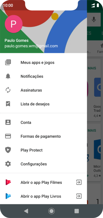 Pressione Configurações. Pressione Configurações.
