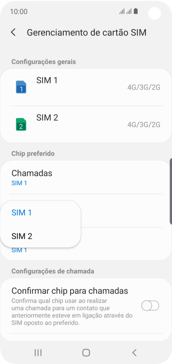 Pressione o chip desejado. Pressione o chip desejado.