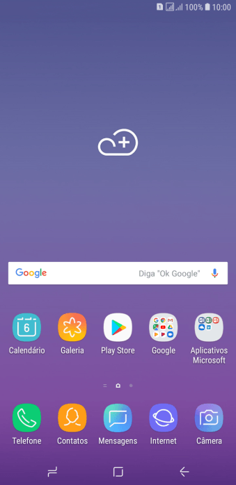 Deslize para cima na tela. Deslize para cima na tela.