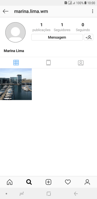 Pressione o ícone de busca. Pressione o ícone de busca.