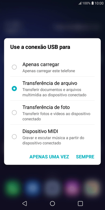 Pressione Transferência de arquivo. Pressione Transferência de arquivo.