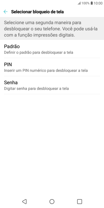 Pressione o código de bloqueio desejado, e siga as instruções da tela para criar um código extra. Pressione o código de bloqueio desejado, e siga as instruções da tela para criar um código extra.