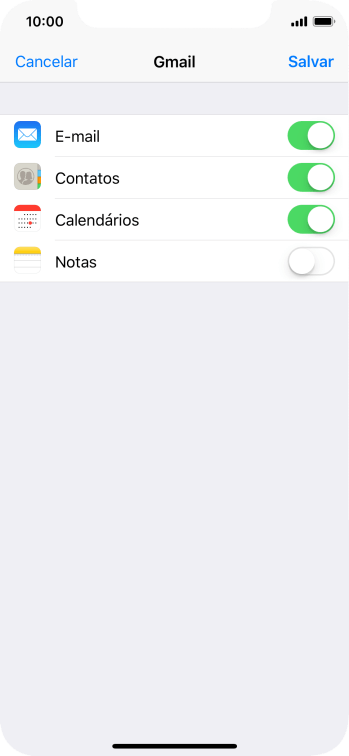 Se a tela mostrar essa imagem, sua conta foi reconhecida e configurada automaticamente. Siga as instruções da tela para inserir mais informações e finalizar a configuração. Se a tela mostrar essa imagem, sua conta foi reconhecida e configurada automaticamente. Siga as instruções da tela para inserir mais informações e finalizar a configuração.