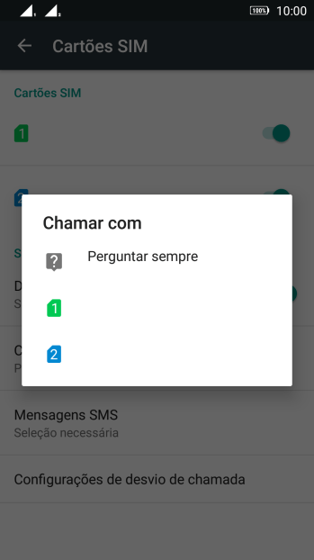 Pressione a configuração desejada. Pressione a configuração desejada.