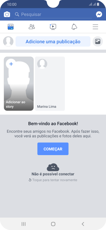 Pressione Adicione uma publicação. Pressione Adicione uma publicação.
