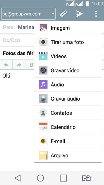 Pressione Arquivo, e navegue até a pasta desejada. Pressione Arquivo, e navegue até a pasta desejada.