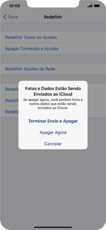 Pressione a configuração desejada. Pressione a configuração desejada.