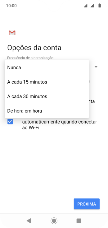 Pressione a configuração desejada. Pressione a configuração desejada.