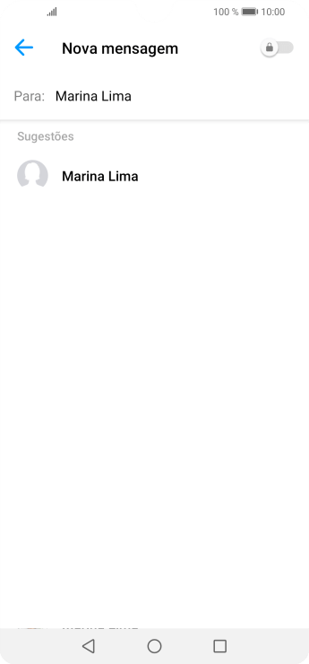 Pressione o contato desejado. Pressione o contato desejado.