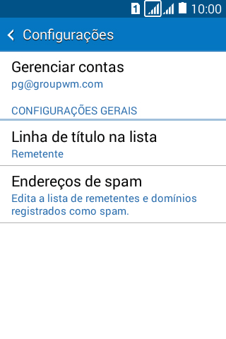 Pressione Gerenciar contas. Pressione Gerenciar contas.