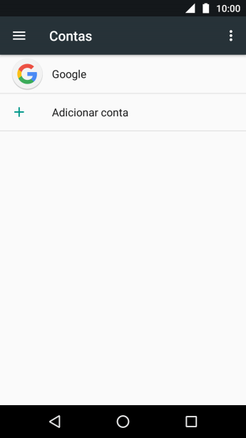 Pressione Adicionar conta. Pressione Adicionar conta.