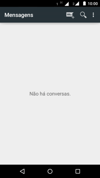 Pressione o ícone de nova mensagem. Pressione o ícone de nova mensagem.