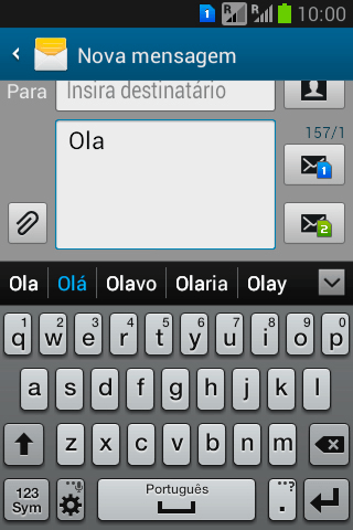 Abra uma nota, mensagem ou e-mail, para que o teclado fique visível na tela, e o celular pronto para a digitação. Abra uma nota, mensagem ou e-mail, para que o teclado fique visível na tela, e o celular pronto para a digitação.