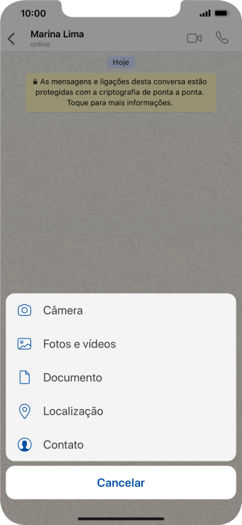 Pressione Fotos e vídeos. Pressione Fotos e vídeos.