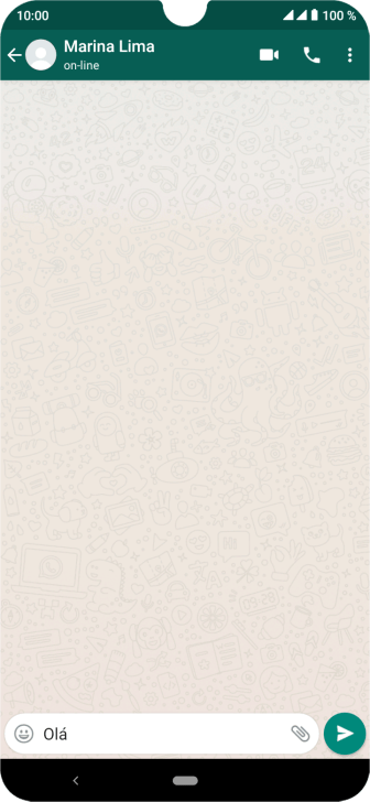 Pressione o ícone de enviar. Pressione o ícone de enviar.