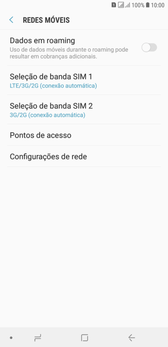 Pressione Seleção de banda ‹SIM›. Pressione Seleção de banda ‹SIM›.