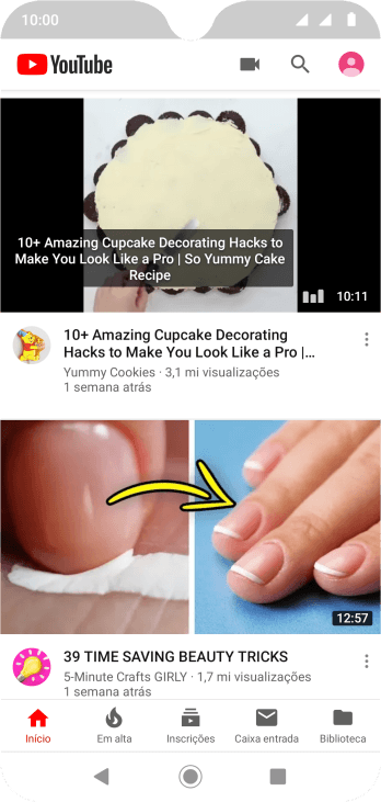 Pressione o ícone de fazer upload. Pressione o ícone de fazer upload.