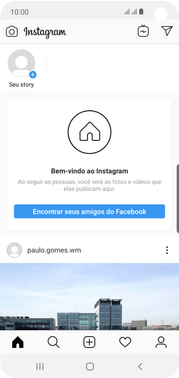Pressione o ícone de busca. Pressione o ícone de busca.