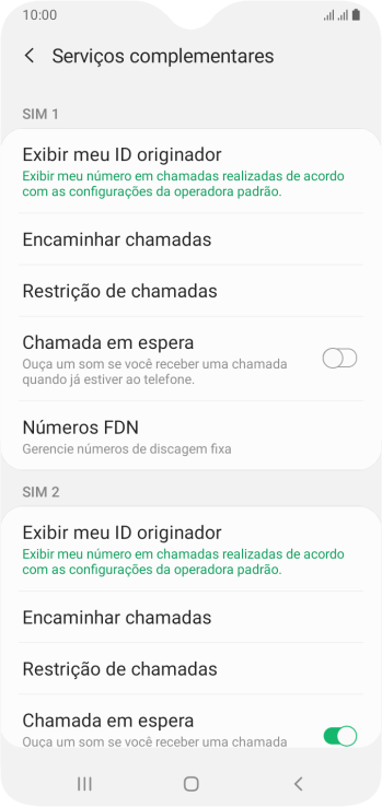 Pressione Exibir meu ID originador abaixo do chip desejado. Pressione Exibir meu ID originador abaixo do chip desejado.