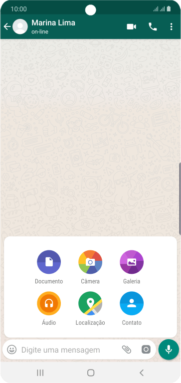 Pressione Galeria, e navegue até a pasta desejada. Pressione Galeria, e navegue até a pasta desejada.