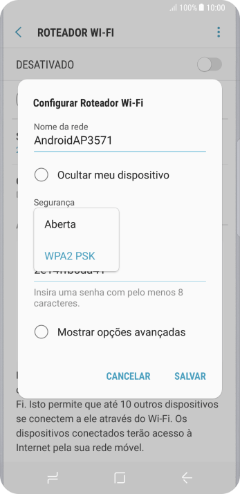 Pressione WPA2 PSK para proteger seu Roteador Wi-Fi com uma senha. Pressione WPA2 PSK para proteger seu Roteador Wi-Fi com uma senha.