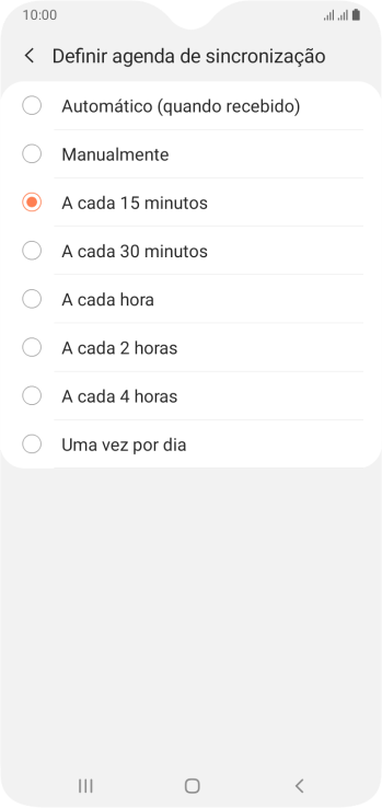 Pressione a configuração desejada. Pressione a configuração desejada.