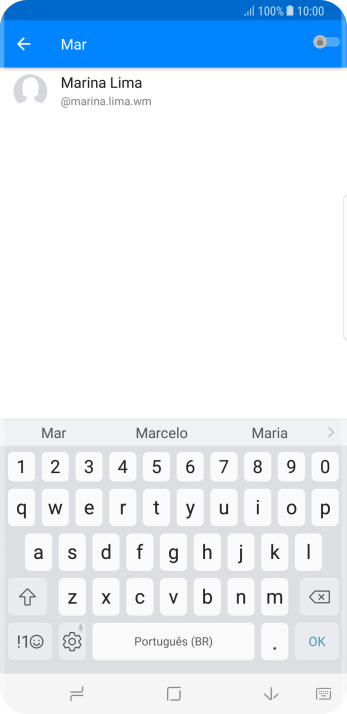 Pressione o contato desejado. Pressione o contato desejado.