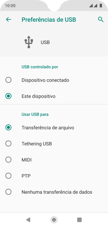 Pressione Transferência de arquivo para ativar a função. Pressione Transferência de arquivo para ativar a função.